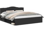 Vidaxl Struttura Letto Nera 200 X 200 Cm In Legno Di Pino Massiccio