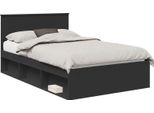 Vidaxl Struttura Letto Nera 120 X 190 Cm In Legno Di Pino Massiccio