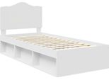 Vidaxl Struttura Letto Con Testiera Bianca 75 X 190 Cm In Legno Di Pino Massiccio