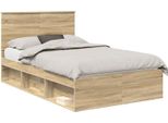 Vidaxl Struttura Letto Sonoma 120 X 190 Cm In Legno Di Pino Massiccio