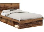 Vidaxl Struttura Letto In Legno Recuperato 120 X 200 Cm In Legno Di Pino Massiccio