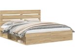 Vidaxl Struttura Letto Sonoma 200 X 200 Cm In Legno Di Pino Massiccio