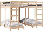 Vidaxl Struttura Letto A Castello Tripla Marrone 140 X 200 Cm