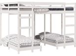 Vidaxl Struttura Letto A Castello Triplo Bianco 140 X 200 Cm