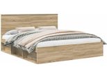 Vidaxl Struttura Letto Sonoma 200 X 200 Cm In Legno Di Pino Massiccio