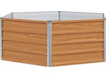 Vidaxl Letto Da Giardino Rialzato In Legno 129 X 129 X 45 Cm Acciaio Zincato