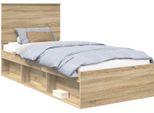 Vidaxl Struttura Letto Sonoma 100 X 200 Cm In Legno Di Pino Massiccio