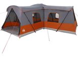Tenda Vidaxl Con Tetto Con Portaoggetti Grigio E Arancione 680 X 510 X 210 Cm