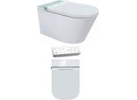 Aqvaceramica Dusch-Wc Wand TiefspüLer SpüLrandlos 596 X 370 Mm - Weiß -