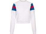 Urban Classics Donna - Pullover Corto A Righe Weiß - 4XL
