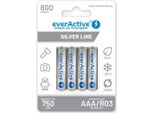 Rechargeable Batteries Everactive Ni-Mh R03 Aaa 800 Mah Silver Line
