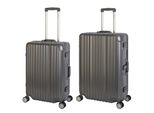 Travelhouse London - Set Di 2 Valigie M+L - Policarbonato Rigido Grigio