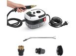 Pulitore A Vapore Manuale - Apparecchio A Vapore Portatile - 2500 W - Alta Temperatura - Vapore Pressurizzato - Con Spazzole - Spina Ue - Bianco