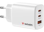 Verbatim 32353 Verbatim Gan Iii Essentials Charger 3 Port 65W USB-A/C White