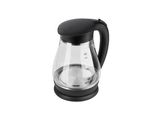 Adler | Bollitore | Ad 1274 | Standard | 2200 W | 1,7 L | Plastica/Vetro | Base Girevole A 360° | Nero/Trasparente