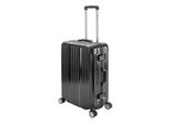 Travelhouse London Valigia Rigida In Policarbonato Alluminio Trolley Viaggio Vacanza 67L Nero