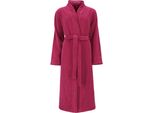 Bademantel VOSSEN Alabama, ideal für Sauna & Spa, Hotelbademantel, Morgenmantel Gr. L, lila (lila rain), L:125cm, Baumwolle, Hausmäntel, Bademantel, Stehkragen