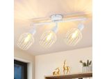 Zmh Faretto Da Soffitto A 3 Fiamme Faretto Da Soffitto Bianco E14 Faretto Girevole Da Soffitto Vintage Ruotabile A 350° Lampada Da Parete Corridoio Corridoio Bagno