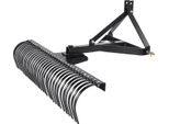 Succebuy Arieggiatore A Trascinamento Da 60", 32 Denti In Acciaio, Rastrello A 3 Punti Per Trattore, Attrezzi Da Giardino E Agricoli, Rastrello Da Paesaggio Resistente"