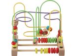 Labirinto Di Perline In Legno Attività Cubo Frutta Scivolo Abacus Bambino Montagne Russe Giocattolo L.