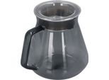 Caffettiera Grigia Zincata In Vetro Borosilicato Di Alta Qualità, Caffettiera Manuale Per La Cucina, 500 Ml