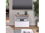 Vicco Mobile Tv Wido, 60 X 50 Cm Con Cassetto, Bianco/Sonoma