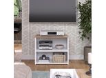 Vicco Mobile Tv Wido, 60 X 50 Cm Con 2 Scomparti, Bianco/Sonoma