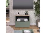 Vicco Mobile Tv Wido, 60 X 50 Cm Con Cassetto, Verde/Sonoma