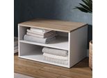 Vicco Cassettiera Betti, 60 X 36 Cm Con 2 Scomparti, Bianco/Sonoma