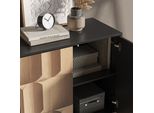 Vicco Credenza Eliza, 80 X 40 Cm Con 2 Ante, Nero/Quercia