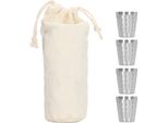4Pcs 300 Ml Bere Tazza 304 Acciaio Inox Doppio Strato Impilare Tazza D'acqua All'aperto Campeggio Tazza Set