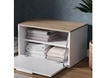 Vicco Credenza Betti, 60 X 36 Cm Con Porte, Bianco/Sonoma