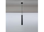 Lampada A Sospensione Moderna E Minimalista A Forma Di Tubo In Alluminio Nero, 40 Cm, Con Attacco GU10, Regolabile In Altezza