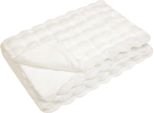 Vidaxl Coperta In Pelliccia Sintetica Di Coniglio 4 Pezzi Bianco 220 X 240 Cm Poliestere