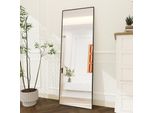 Fortuna Lai Specchio A Figura Intera Con Cornice In Metallo 177X77Cm, Specchio Hd Grande Armadio Specchio Rettangolare Alto Per Soggiorno O Spogliatoio, Nero
