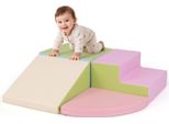 Costway 4 Tlg. Blocchi Da Costruzione In Schiuma, Blocchi Da Costruzione Giganti, Blocchi Da Costruzione Morbidi, Blocchi Da Costruzione Grandi, Blocchi Da Costruzione Per Bambini In Età Prescolare, Neonati E Scolari, Rosa