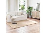 Vidaxl Tappeto In Pelle Di Pecora Artificiale Tafalla Beige 140 X 200 Cm Poliestere
