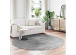 Vidaxl Tappeto In Pelle Di Pecora Artificiale Tafalla Grey Ø 200 Cm Poliestere