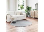 Vidaxl Tappeto Coniglietto In Pelliccia Sintetica Olite Grigio Ø 200 Cm Poliestere