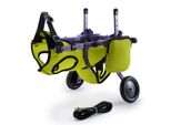 Forsmano Carrozzina Per Cani, Regolabile, Leggera, In Alluminio, Ausilio Alla Mobilità, Girello Per Cani Di Piccola E Media Taglia, Verde
