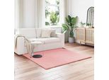 Vidaxl Tappeto Coniglietto In Pelliccia Sintetica Rosa Olite 160 X 160 Cm Poliestere