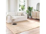 Vidaxl Tappeto In Pelle Di Pecora Artificiale Tafalla Beige 240 X 240 Cm Poliestere