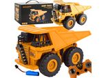 Lolex | Rc Dumper Truck - Veicolo Da Costruzione Giocattolo - Funzione Di Ribaltamento - Luci E Suoni - Con Caricabatterie