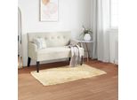 Vidaxl Tappeto In Pelle Di Pecora Artificiale Tafalla Cream 60 X 110 Cm Poliestere