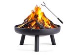 Fch Fossa Del Fuoco Ø 70 Cm Ciotola Del Fuoco A Legna Senza Fumo Con Attizzatoio, Cesto Del Fuoco E Barile Del Fuoco Protezione Dalle Scintille Per Riscaldamento/Griglia/Bbq, Terrazza Giardino