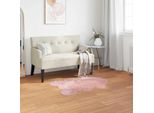 Vidaxl Tappeto In Pelle Di Pecora Artificiale Tafalla Pink 60 X 90 Cm Poliestere