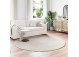 Vidaxl Tappeto Coniglietto In Pelliccia Sintetica Olite Beige Ø 200 Cm Poliestere