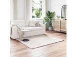 Vidaxl Tappeto Coniglio In Pelliccia Sintetica Olite Crema 160 X 160 Cm Poliestere