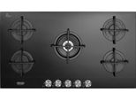 De'longhi Nsl 590 Nc Piano Cottura Nero Da Incasso 90 Cm Gas 5 Fornelli