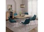 Vicco Tavolo Da Pranzo Allungabile Loyd, 120 X 120 Cm Estensibile, Rovere Rustico/Grigio